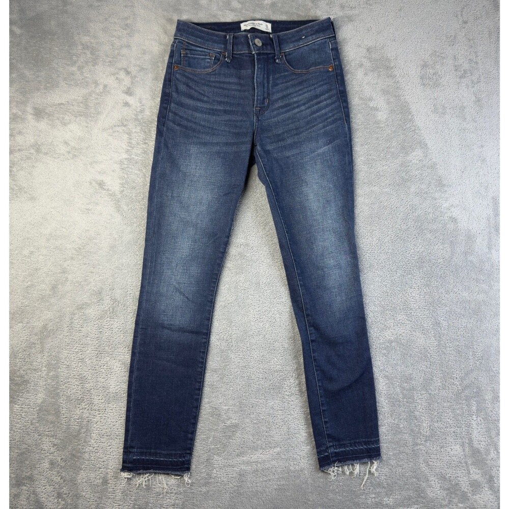 Abercrombie & Fitch Jeans Womens 0R 25 Blue The Super Skinny Ankle Mid Rise Pant